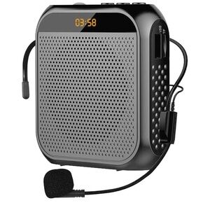 Portable Audio Speaker with Microphone - Black